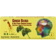 Prince of Peace Ginkgo Biloba & Red Panax Ginseng Extract, 10 Bottles, 0.34 fl. oz. Each  Ginkgo Biloba Supplement 
