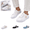 White, variant on Womens Sneakers Canvas Fashion Lightweight Slip-On Flat Sneakers Backless Daily Non-Slip Outdoor Walking Shoes
