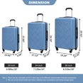 thumbnail image 5 of 3 Piece Hardside Luggage Sets, Hardshell Suitcase Lightweight Durable Spinner Wheels with Duffel Bag and Packing Cubes,Light Blue, 5 of 11