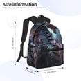 thumbnail image 2 of Disketp Urban Mechanical Dragon Mochila Ligera Clásica con Múltiples Bolsillos, Mochila Casual para Hombre y Mujer, Ideal para Escuela, Trabajo y Viajes, 2 of 6