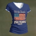 thumbnail image 5 of Short Sleeve Shirts for Women 250th Anniversary Usa Shirt 1776-2026 American Flag Print America 250 Patriotic T Shirts Graphic Tees, 5 of 5