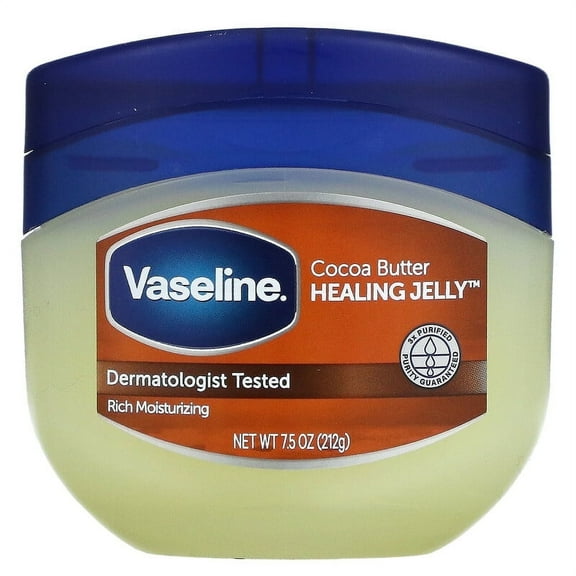 Vaseline, Cocoa Butter Healing Jelly, Rich Moisturizing, 7.5 oz (212 g) Pack of 2