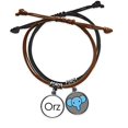 thumbnail image 1 of Quote Worship Art Deco Gift Fashion Bracelet Rope Hand Chain Leather Elephant Wristband, 1 of 1