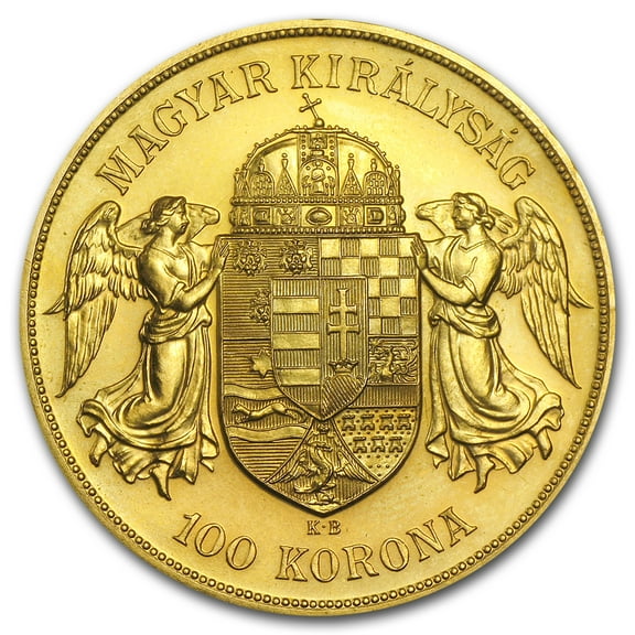 1908 Hungary Gold 100 Korona AU/BU (Restrike)