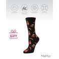 thumbnail image 6 of MeMoi Hot Sriracha Bamboo Blend Crew Socks - Womens - Female, 9-11, Black, 6 of 7
