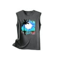 thumbnail image 4 of TDYHUAO Beach Tank Tops for Women Girls Trip Shirts Sunshine Coconut Palm Graphic Tee Summer Vacation Sleeveless Tops Vest, 4 of 5