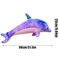 thumbnail image 3 of Inflatable Galaxy Dolphin Pool Float - Night Sky Blow Up Decorations, Perfect for Dolphin Kids Birthday Party, Bedroom or Class Room Decor - Swimming Pool Floats, Water Toys - Sea Floaties Purple 32", 3 of 5