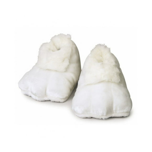 Lapin en peluche blanc chaussures adultes (paire) lapin de Pâques mascotte pieds Costume pantoufles