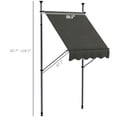 thumbnail image 2 of SSLZ 5' x 4' Manual Retractable Awning, Non-Screw Patio Awning, UV Resistant, for Window or Door, Dark Gray, 2 of 7