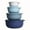 Blue, variant on 4-Pcs LDQ Nesting Mixing Bowl Set with Lids - Food-Grade Reusable for Meal Prep & Holiday Gatherings