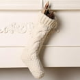 thumbnail image 2 of Lot de 2, Bas de Noël en Tricot Blanc Ivoire Unique 18”, 2 of 4