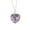 Purple, variant on Joernso Fashion Women Hollow Out Heart Rhinestone Pendant Luminous Chain Necklace Gift