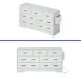thumbnail image 3 of ModFusion 7 Drawer Dresser with Antique Handles & USB Power Outlet, Organizer Bag Wood Storage Cabinet Chest of for Living Room, Entryway, Hallway, White, 3 of 9