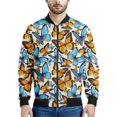 thumbnail image 4 of Chaquetas con estampado 3D de mariposas e insectos de colores para hombre, ropa holgada, sudadera informal, chaqueta bomber con cremallera, ropa de calle, abrigo, 4 of 4