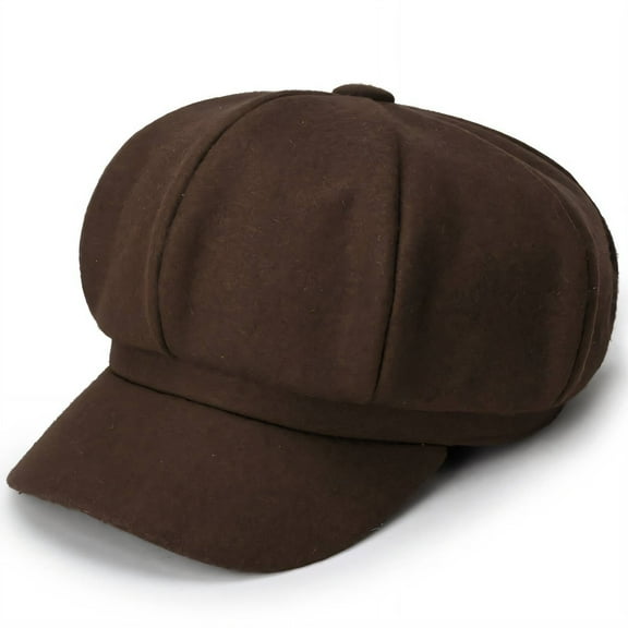 TELOLY Beret Hats for Women,Wool Caps for Women,Gorras Para Mujer,Brown