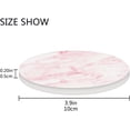 thumbnail image 3 of FREEAMG Trendy Pink Marble Texture Coasters for Drinks Set of 2, Absorbent Ceramic Drink Coaster with Cork Base for Wooden Coffee Table, Cool Housewarming Gift for Home Decor, 3 of 5