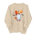 thumbnail image 2 of Jsaierl Womens Halloween Sweatshirts Plus Size Ghost Graphic Pullovers Fall Loose Fit Crewneck Long Sleeve Sweater Tops Halloween Party Supplies, Sizes S-2XL, 2 of 6