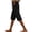 Black, variant on UAMVSH Bermuda Shorts for Women Knee Length Casual Drawstring Linen Shorts Button Side Split Summer Beach Shorts with Pockets
