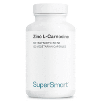 SuperSmart Zinc L-Carnosine 75mg per Day (Well-Tolerated) - Zinc Carnosine Supplement | Non-GMO & Gluten Free - 120 Vegetarian Capsules