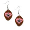 Sports Team Dallas Cowboys Pink Heart Dangle Football Earring Set, Product: Logo Dangle Earring. By aminco