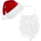 thumbnail image 1 of wonima02 Christmas Santa Hats with Beard Christmas Costume Decorations Xmas Hats Santa Beard Face Cover for Men Women Xmas Party Decorations, 1 of 1