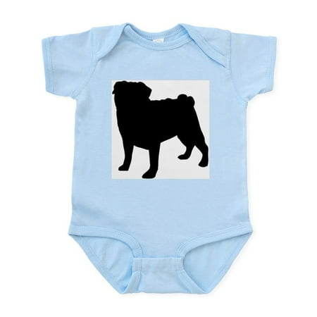 

CafePress - Pug Silhouette Infant Bodysuit - Baby Light Bodysuit Size Newborn - 24 Months