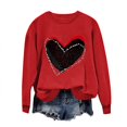 thumbnail image 2 of Meichang Sweatshirts pour Femmes, Sweatshirt de la Saint-Valentin, Hauts Mignons, Sweatshirt Graphique Cœur, Manches Longues, Col Rond, Coupe Ample, Pull de Vacances, 2 of 4