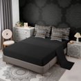 thumbnail image 5 of Erosebridal Bohemian Aztec Bedding Comforter Set, Zebra Print Queen Bedding Sets, Brown White Black, Black Reversible 7-Piece, 5 of 6