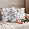 thumbnail image 2 of Spring Floral Pillow Covers 2 Pack Watercolor Flowers Fantasy Butterfly Farmhouse Pillowcase Waterproof Outdoor Throw Pillow Cover for Patio Garden Square Cushion 18”x18”, 2 of 9