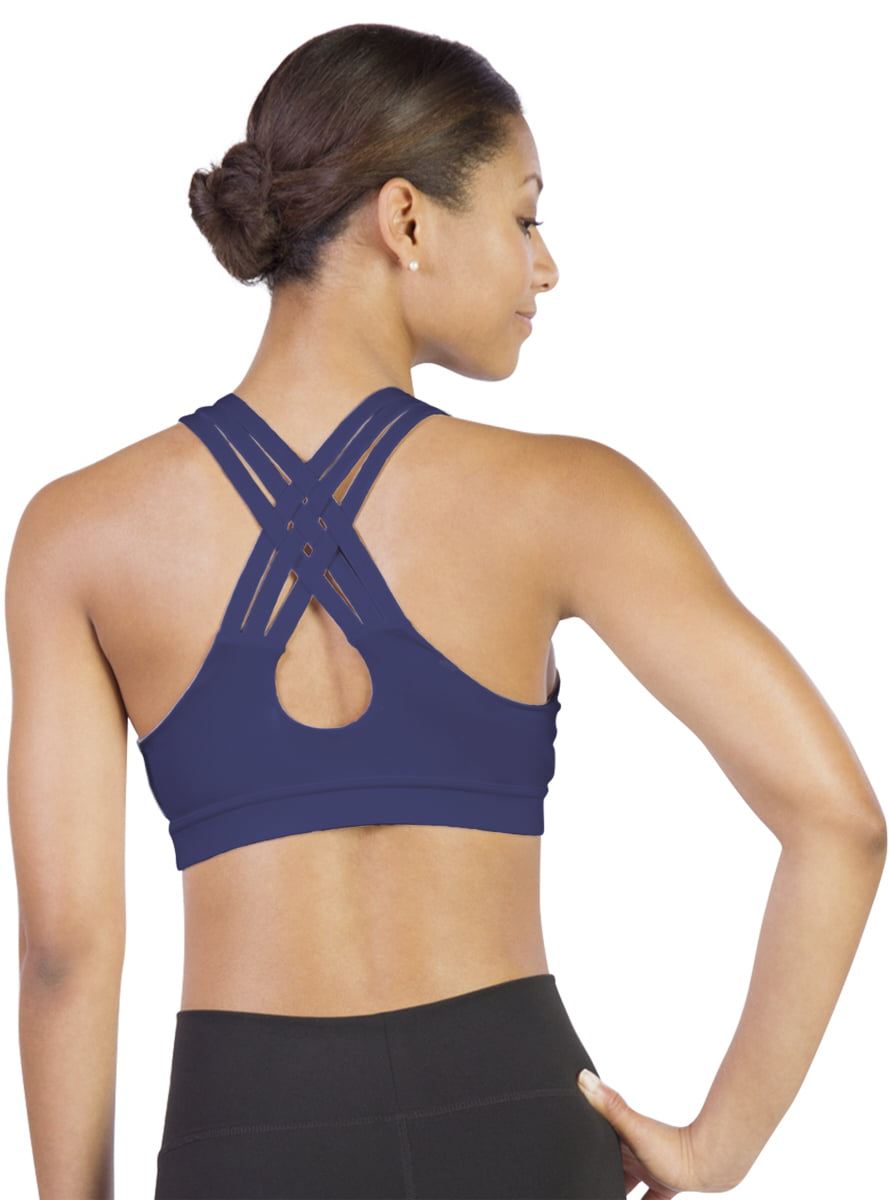 Braided Bra Top with Removable Molded Pads and Integrated Bra Shelf Liner