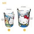 thumbnail image 2 of Hello Kitty Laundry Hamper, Dirty Clothes Hamper Storage Basket for Bathroom Bedrooms, Circular Hamper with Handles, Gifts for Boys Girls Men Women, 2 of 8