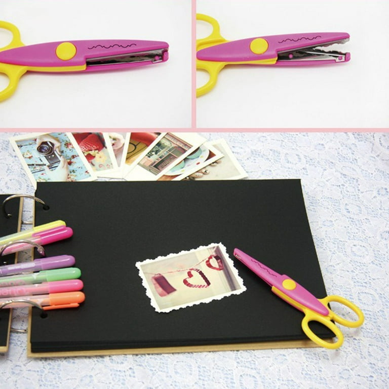Farfi Colorful Mini Scissors Kids Safety Fingers Protective Paper