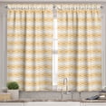 thumbnail image 2 of Ambesonne Orange Boho Valance & Curtain, Zigzags Arrow Shapes, 55"x24", White and Earth Yellow, 2 of 7