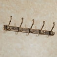 thumbnail image 6 of Masteelf Dark Brown Wall Mounted Coat Hook Rack with 5 Scroll Hooks, Sturdy and Space-Saving for Bathrooms and Bedrooms, 2.36 Inches Wide, 6 of 8