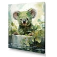 thumbnail image 2 of Designart "Koala'S Curious Bathtime In The Bathroom" Bathroom Wall Decor, 2 of 7