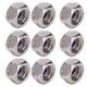 thumbnail image 4 of Tuercas autoblocantes, 50 piezas Tuercas de seguridad Nylon Nylon Tuercas de seguridad de acero inoxidable Herramientas de hardware Lograr más, 4 of 8