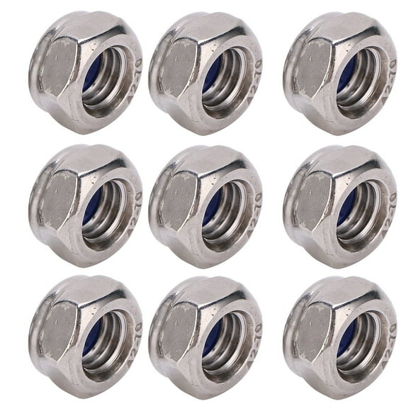 Nylon Stainless Steel Lock Nuts50Pcs Lock Nuts Nylon Lock Nuts Self Locking Nuts Top-Notch Performance