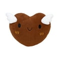 thumbnail image 2 of Lilgiuy Heart Shape Plush Pillow Heart Stuffed Plush Pillow 13.78 Inch Cute Heart Stuffed Cushion Toy Throw Pillow Gift for Valentine's Day Wedding Lovers Festival (Brown), 2 of 6