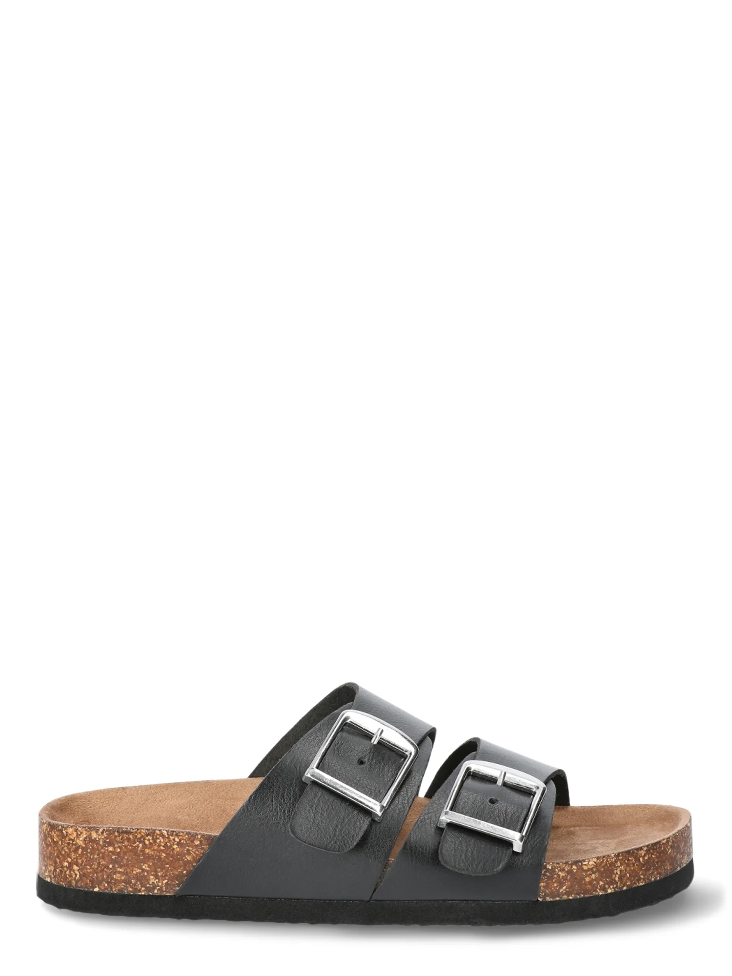 Time and Tru Women's Footbed Slide Sandals, Wide Width Available