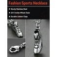 thumbnail image 6 of FaithHeart Sport Shoes Necklace for Men Sturdy Stainless Steel Hip Hop 3D Sport Pendant Necklace Jewelry Gift for Father Son Boyfriend Grandson Birthday, 6 of 7