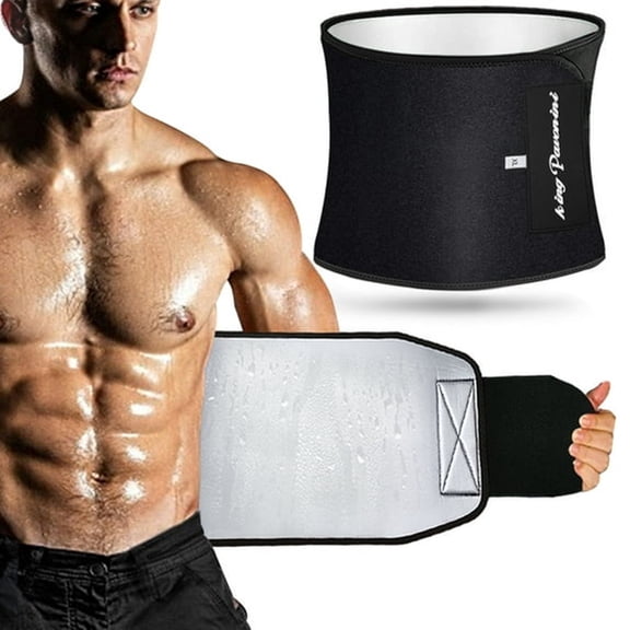 XIRQI Waist Trimmer for Women & Mens Waist Trainer Sweat Belt Plus Size,Adjustable Workout Support Belt for Fitness,Exercise,Walking and Daily Active Wear(Large)