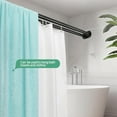 thumbnail image 4 of Double Shower Curtain Rod 28 to 75 Inches Elegant Double Shower Rod Adjustable Wall Mounted Double Shower Curtain Pole for Bathroom (Black, 28 to 75"), 4 of 14