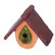 thumbnail image 3 of Decoración de jardín de resina para colgar en el árbol Casita para pájaros con forma de colibrí de color naranja adornada, 3 of 8