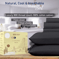 thumbnail image 3 of Egylin 800 TC 100% Egyptian Cotton 5 Pieces Split Sheets Sets for Adjustable beds Sheet Fits Upto 21" Deep Pocket , 1 Flat Sheet 2 Fitted Sheet and 2 Pillowcase ( Dark Gray , Queen ), 3 of 5