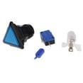 thumbnail image 1 of Botón de juego de Arcade, microinterruptor LED de 12V para juego de Arcade, 3,9x3,9 cm Azul Zulema Arcade Game Buttons, 1 of 8