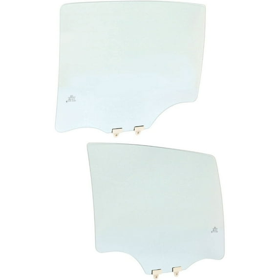 Set of 2 Door Glasses Rear Driver & Passenger Side For Chevrolet Pontiac Pair