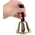 thumbnail image 4 of Metal Tea Hand Bell, Gold Plated Hand Held Loud Call Service Bell Alarm 130*73cm, 4 of 5