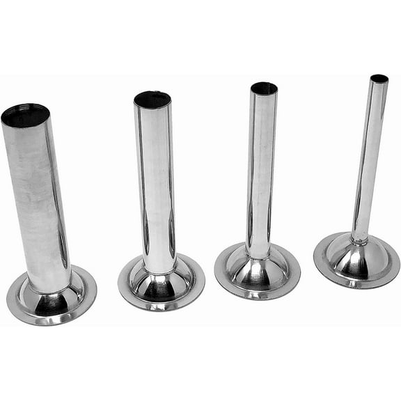 8 Stainless Steel Sausage Stuffing Tubes for Meat Grinder (Set of 4)