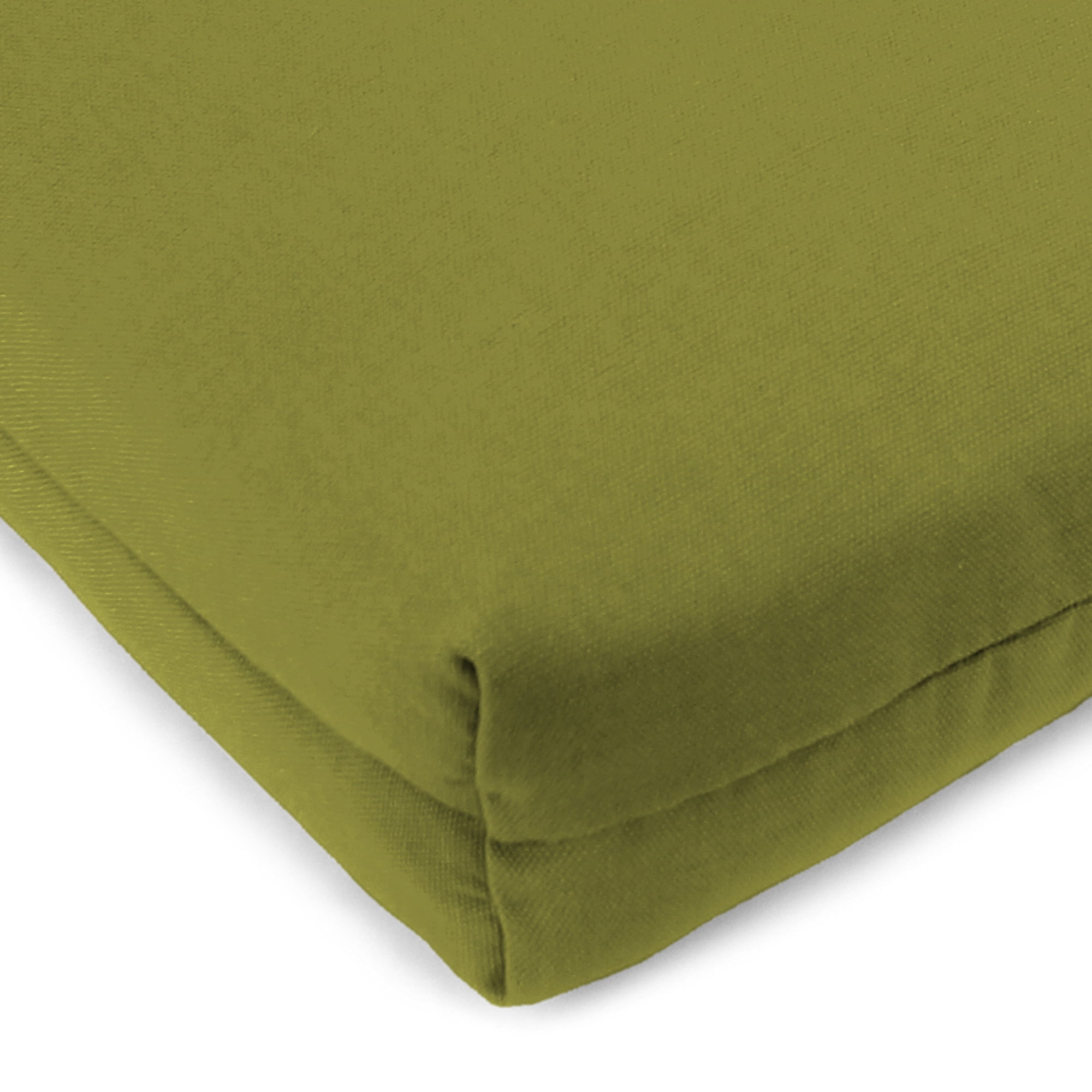 Jordan Manufacturing 48" x 18" Veranda Kiwi Green Solid Rectangular Outdoor Settee Swing Bench Cushion with Ties