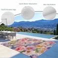 thumbnail image 3 of Purple Pink Floral Outdoor Rug for Patio/Deck/Porch, Non-Slip Large Area Rug 6 x 9 Ft, Spring Farmhouse Country Vintage Flower Indoor Outdoor Rugs Washable Area Rugs, Camping Rug Carpet Runner, 3 of 8
